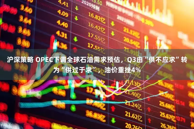 沪深策略 OPEC下调全球石油需求预估，Q3由“供不应求”转为“供过于求”，油价重挫4%
